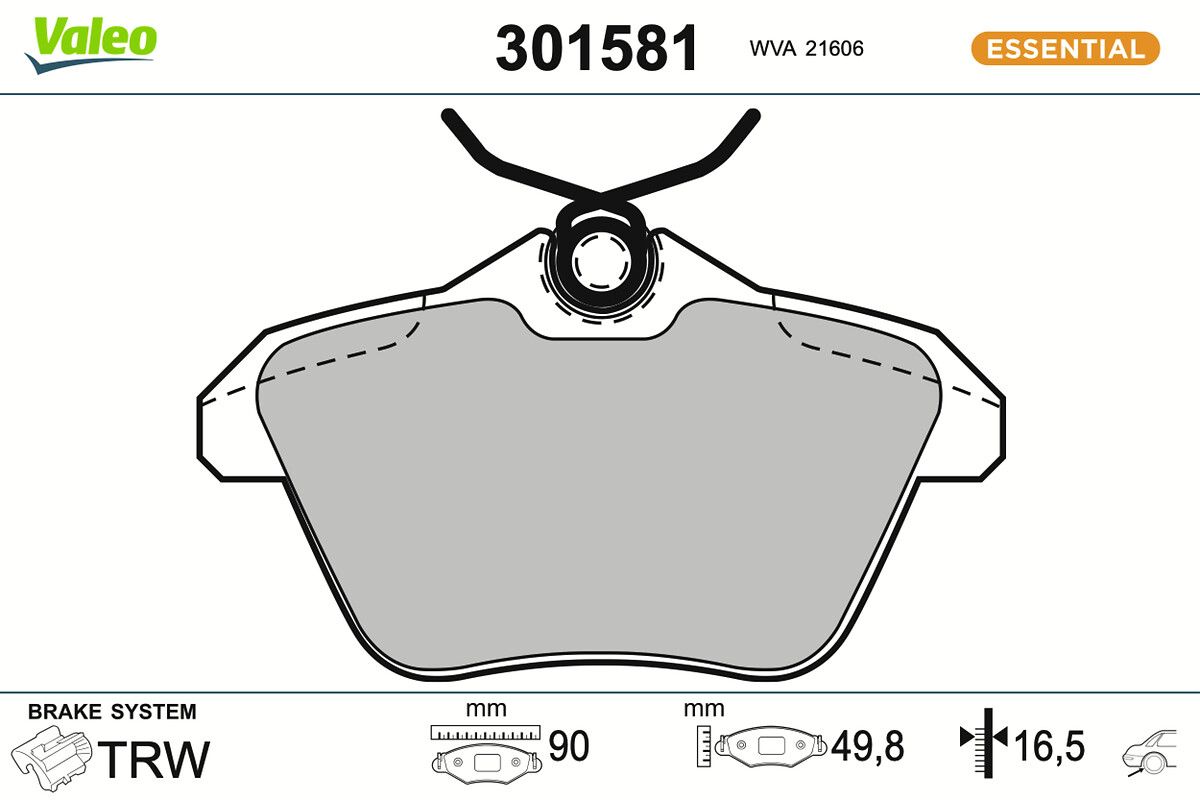 Bremsbelagsatz, Scheibenbremse
