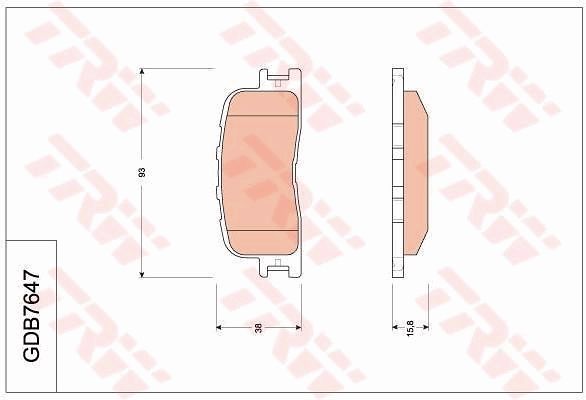 TRW DISC BRAKE PADS - TecDoc Only