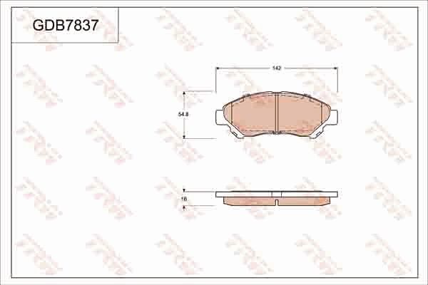 TRW DISC BRAKE PADS - TecDoc Only