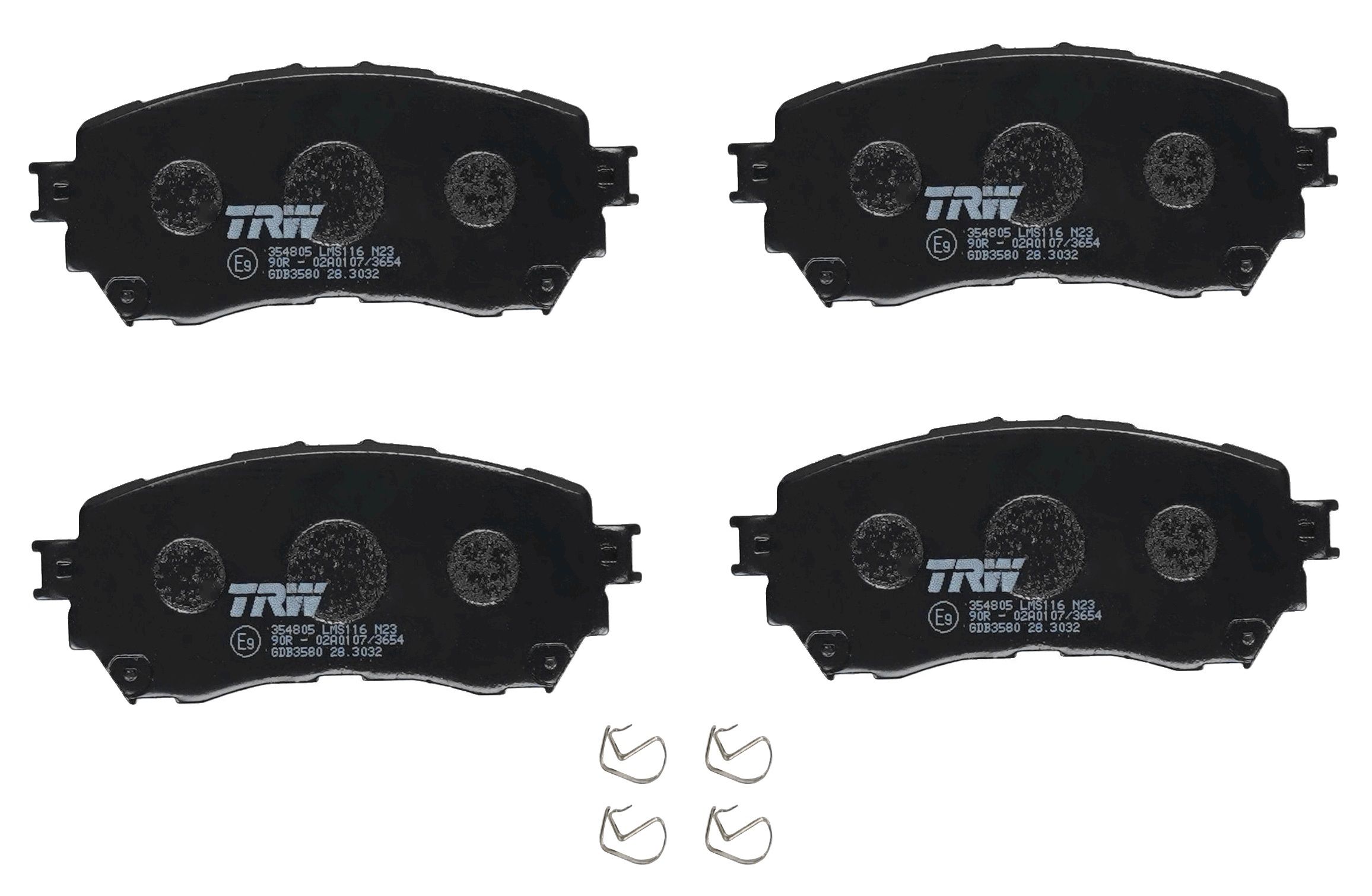 TRW DISC BRAKE PADS - TecDoc 2