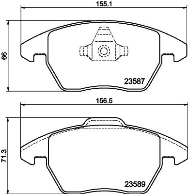 Комплект тормозных колодок, дисковый тормоз 8DB 355 014-511