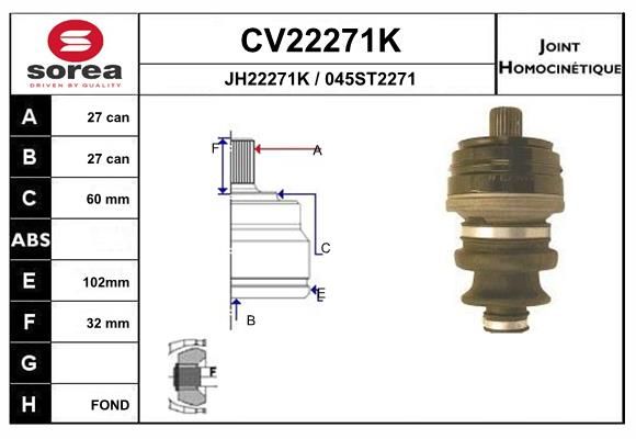 Gelenksatz, Antriebswelle