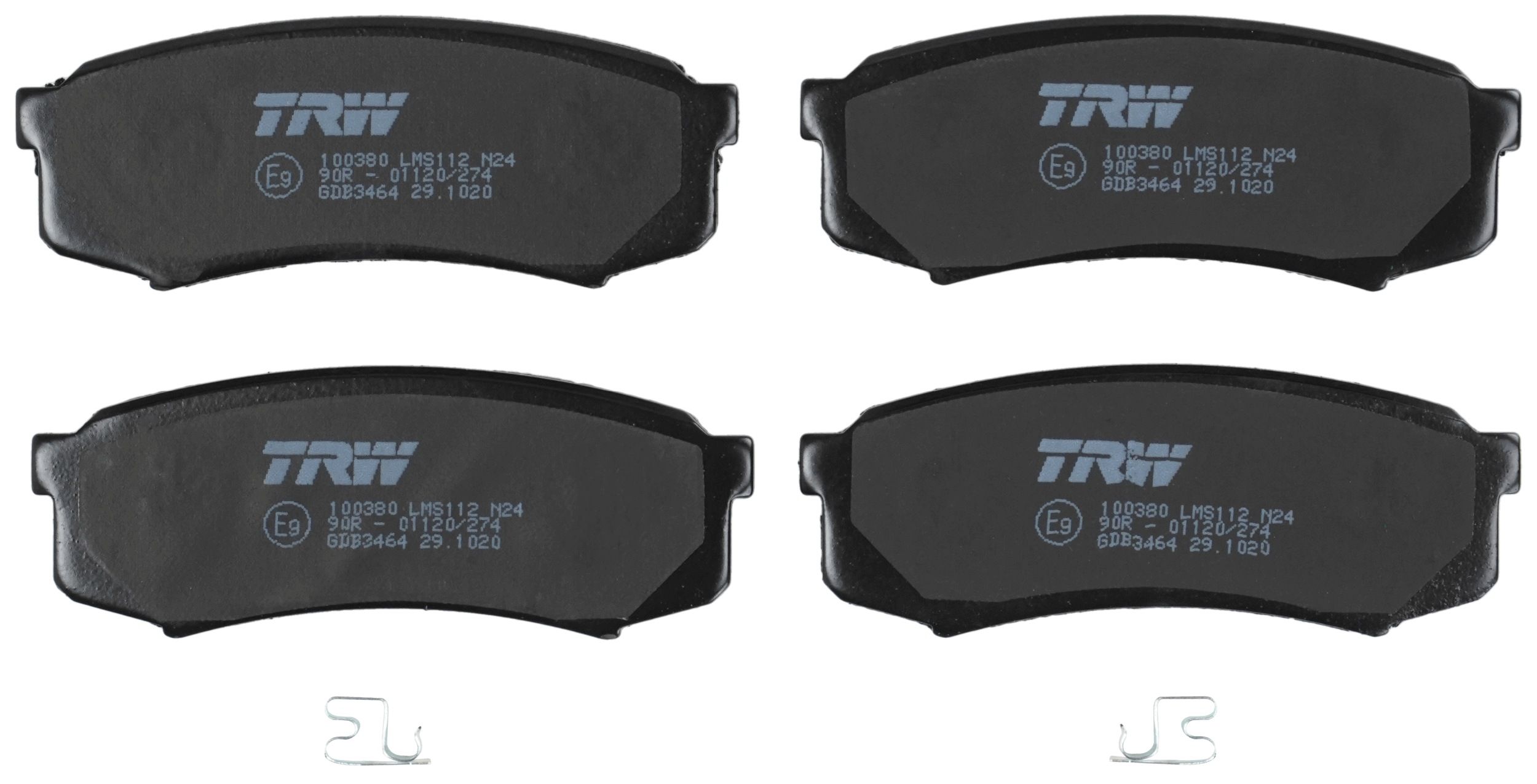 TRW DISC BRAKE PADS - TecDoc 2