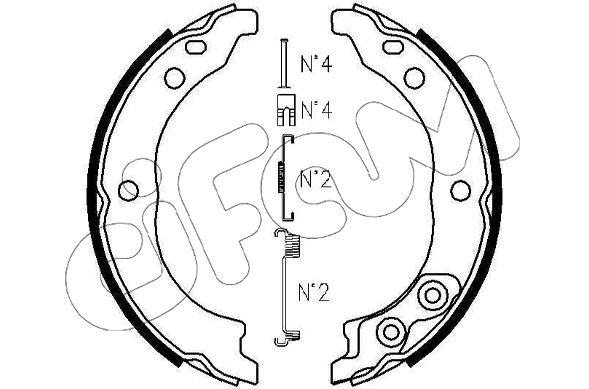 Bremsbackensatz, Feststellbremse