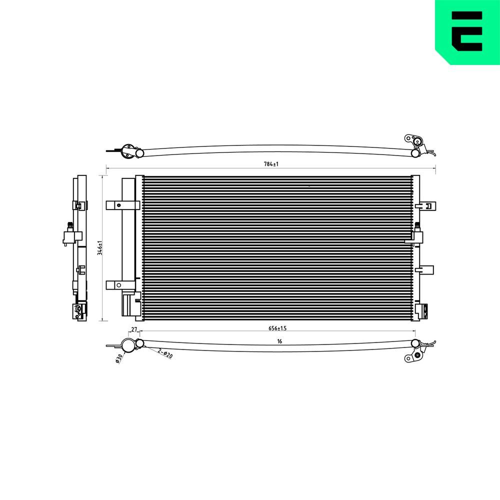 ERA 667450 - Kondensator, Klimaanlage