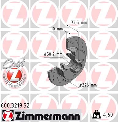 ZIMMERMANN 600.3219.52 - Bremsscheibe SPORT Z