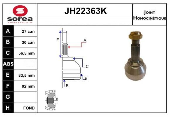 KIT CV JOINT AVEC KR054 - LAGUNA II