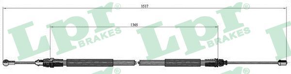 Cable Pull, parking brake C0748B