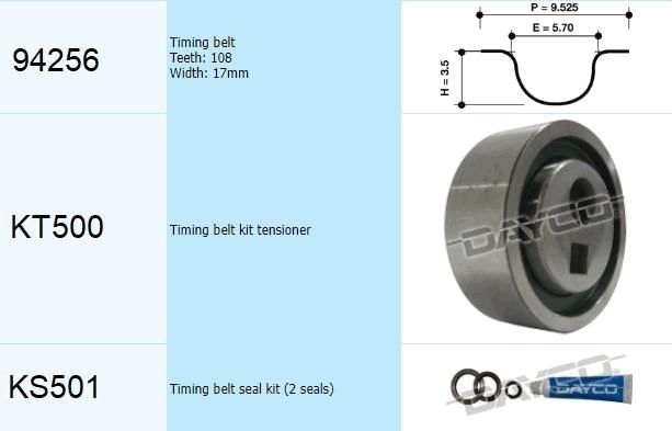 T-BELT KIT CITROEN T901/94256  KTB102E - TecDoc 2