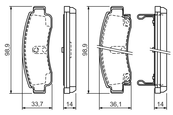 Brake Pad Set, disc brake 0 986 424 299