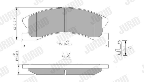 Brake Pad Set, disc brake 573636J