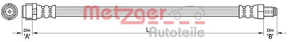 4110317 METZGER fékcső