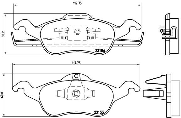 Brake Pad Set, disc brake P 24 046