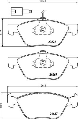 Brake Pad Set, disc brake 8DB 355 011-211