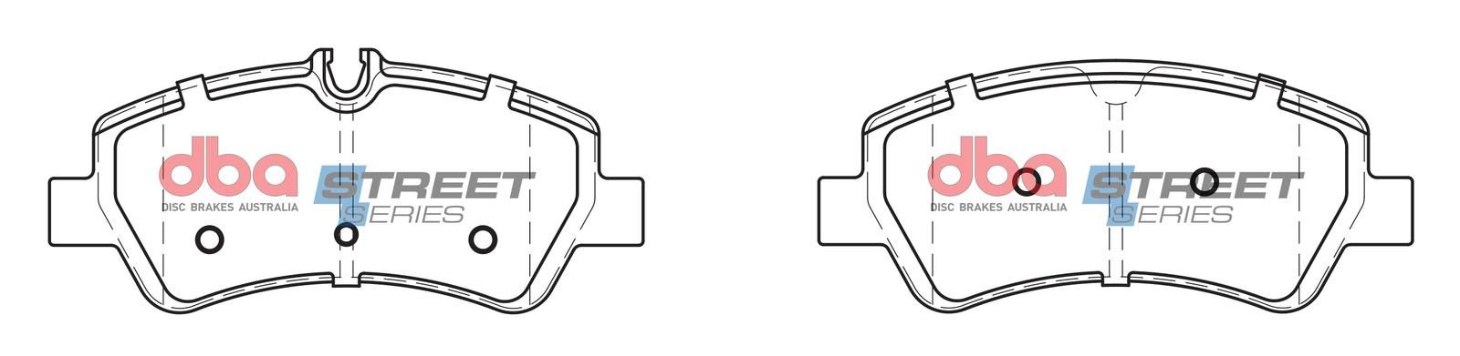 DBA SS STREET SERIES BRAKE PADS [ Ford Transit Custom 2012 - On R ] - TecDoc Only