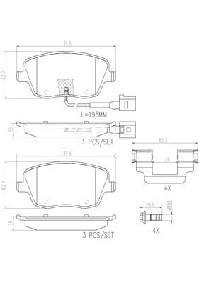 VW POLO 9N 05-10 (FRT) *1 W/Sensor - TecDoc 1