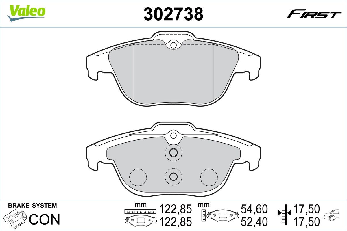 Brake Pad Set, disc brake 302738