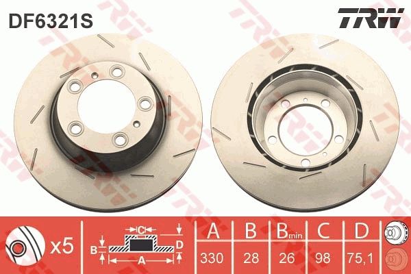 TRW BRAKE DISC - TecDoc 1