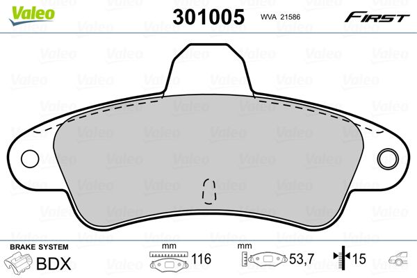 Brake Pad Set, disc brake 301005