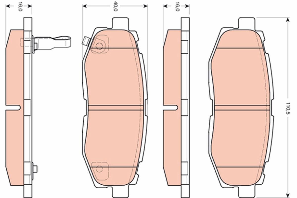 Brake Pad Set, disc brake GDB3442