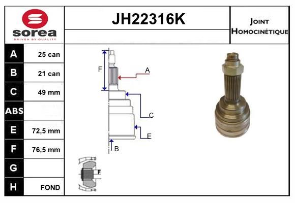 KIT CV JOINT AVEC KR045 - BALENO