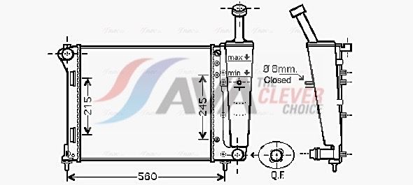 FTA2345 AVA QUALITY COOLING ** CLEVER FIT ** hűtő, motorhűtés