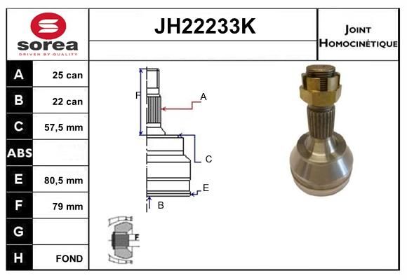 KIT CV JOINT AVEC KR - BX