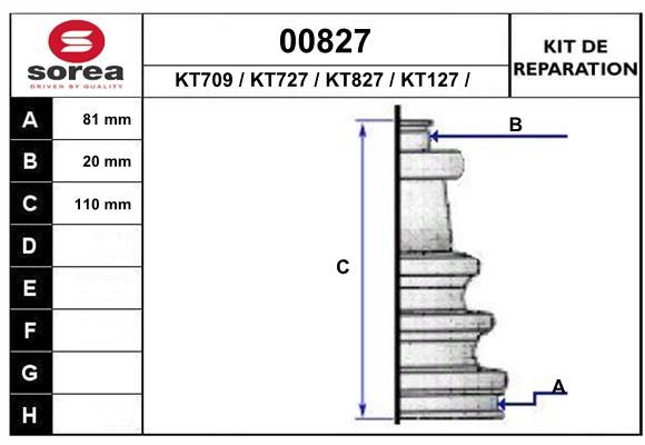 KIT D'ETANCHEITE 00827  .