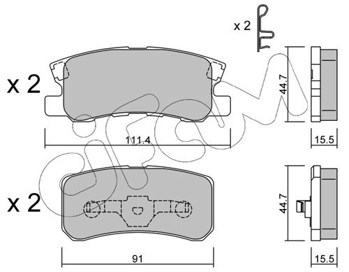 Brake Pad Set, disc brake 822-400-0