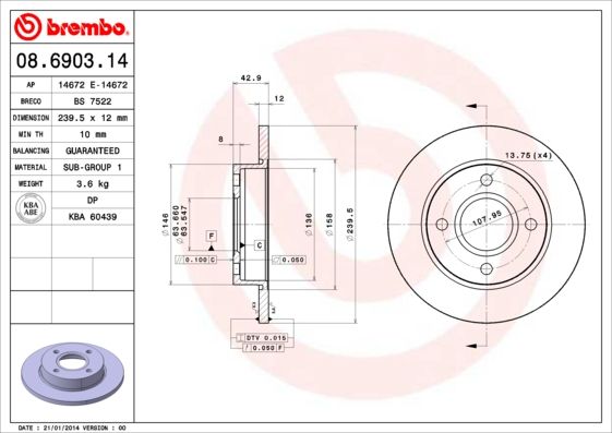 Brake Disc 08.6903.14