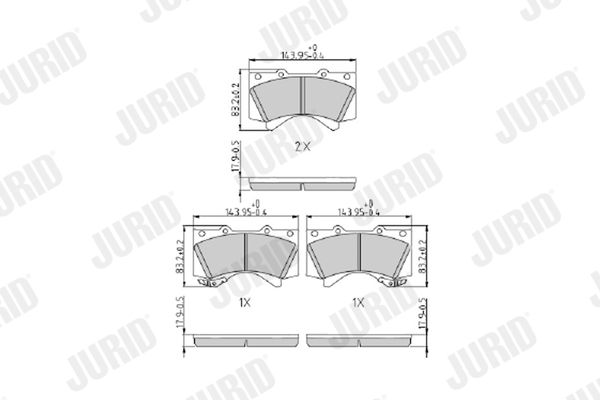 Brake Pad Set, disc brake 572599J