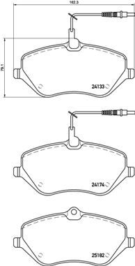 Brake Pad Set, disc brake P 61 119