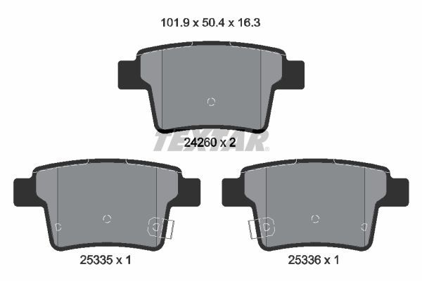 Brake Pad Set, disc brake 2426001