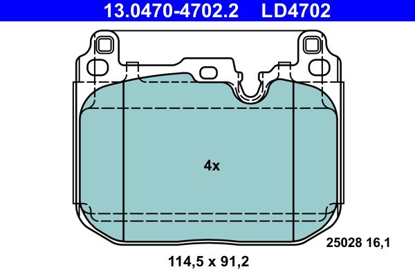 Brake Pad Set, disc brake 13.0470-4702.2