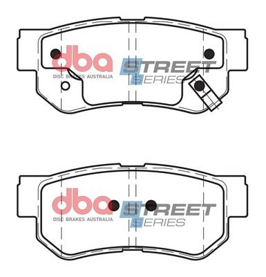 DBA SS STREET SERIES BRAKE PADS [ Hyundai/Kia & Ssangyong 1999-2014 R ] - TecDoc Only