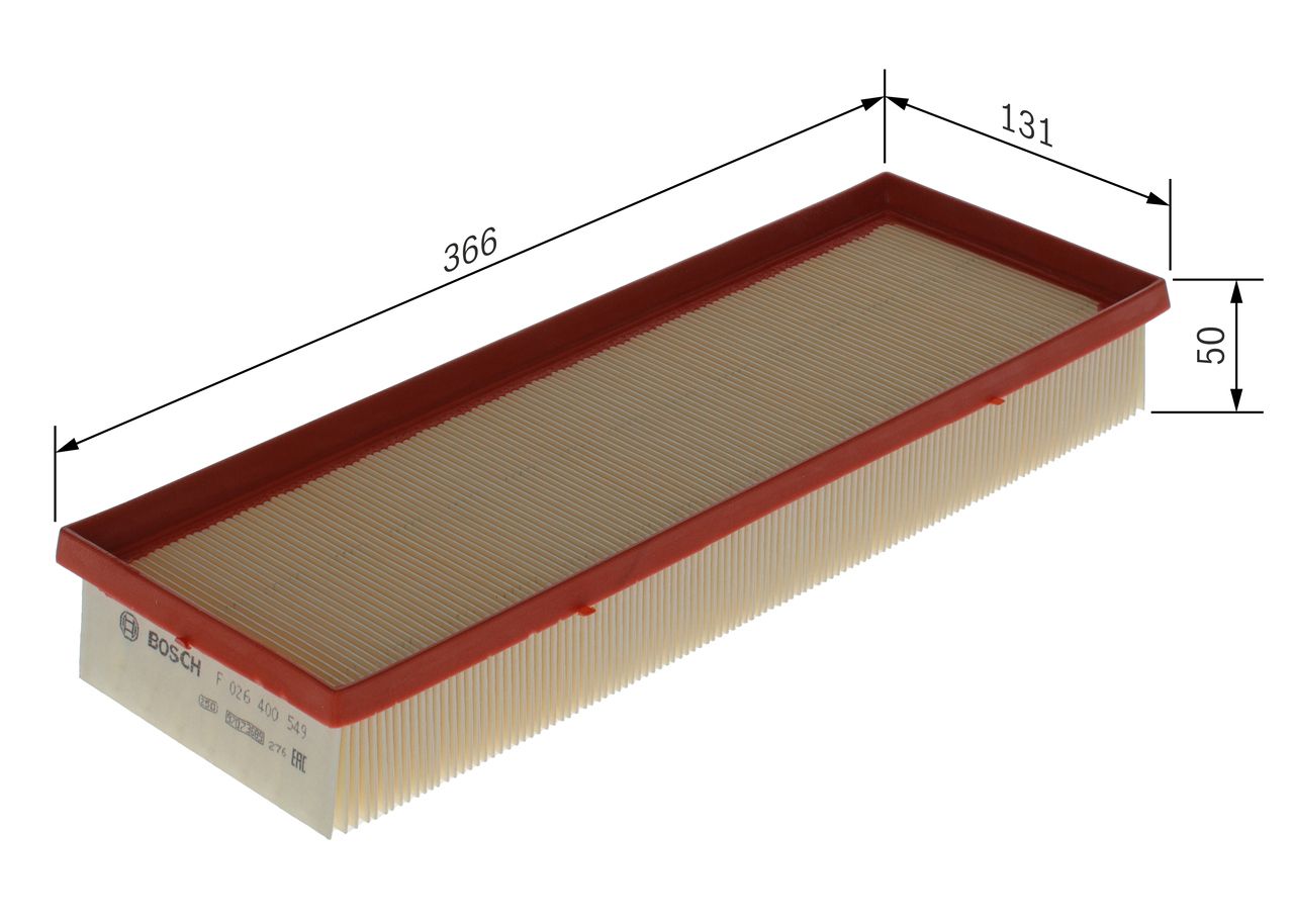 BOSCH F 026 400 549 - Luftfilter