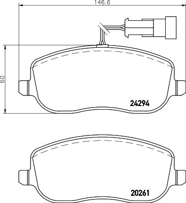 Brake Pad Set, disc brake 8DB 355 006-761