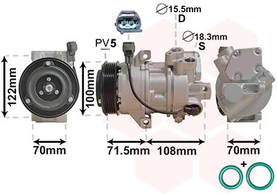 3200K249 VAN WEZEL kompresszor, klíma
