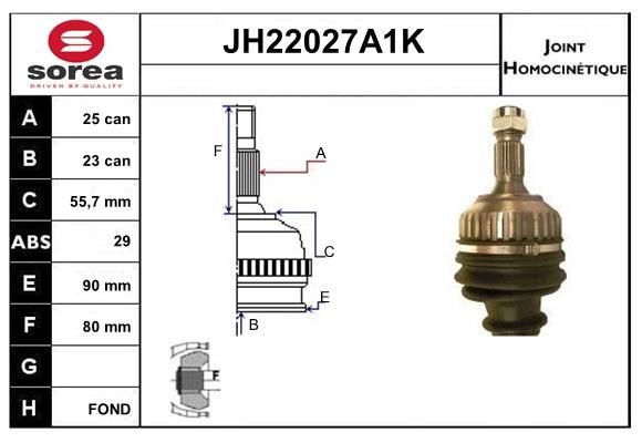 KIT CV JOINT AVEC KR084 - 405