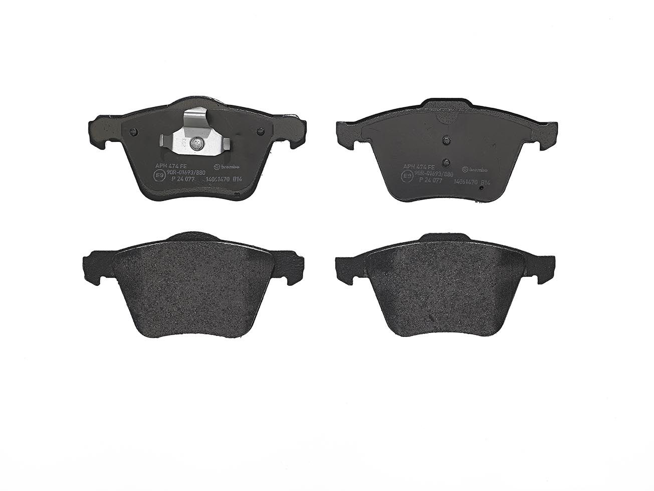 BREMBO P 24 077 - Bremsbelagsatz, Scheibenbremse PRIME LINE