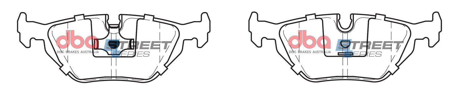 DBA SS STREET SERIES BRAKE PADS [ BMW 1989-2002 R ](suits wear sensor DBAWS1005) - TecDoc Only