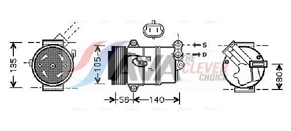 AVA QUALITY COOLING OLAK428 - Kompressor, Klimaanlage ** CLEVER FIT **