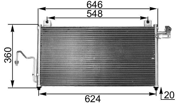 AC 302 000S MAHLE BEHR kondenzátor, klíma