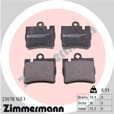 Brake Pad Set, disc brake 23078.160.1