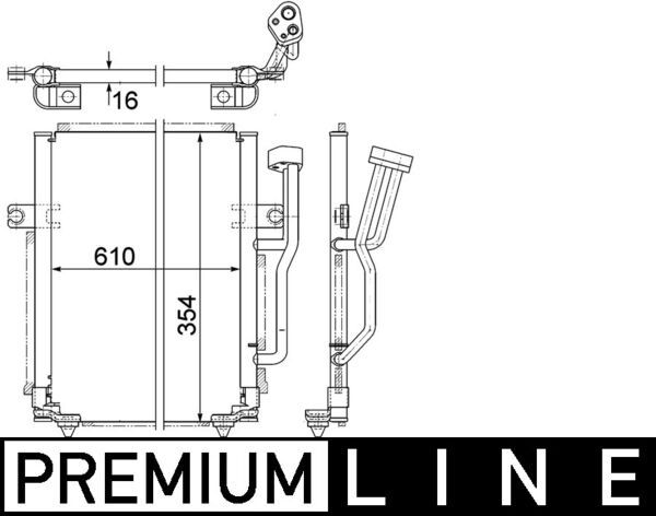 AC 192 000P MAHLE BEHR *** PREMIUM LINE *** kondenzátor, klíma