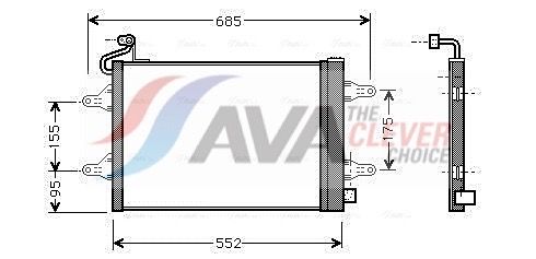 AVA QUALITY COOLING SAA5007D - Kondensator, Klimaanlage ** CLEVER FIT **