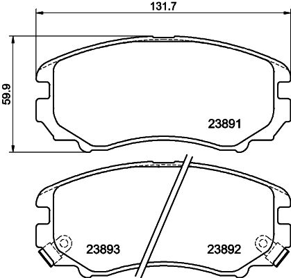 Brake Pad Set, disc brake 8DB 355 016-101