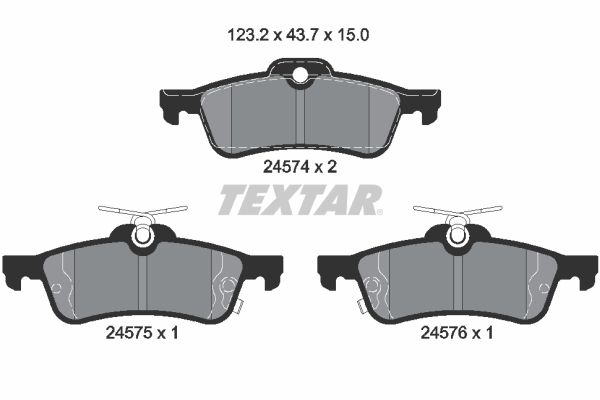 Brake Pad Set, disc brake 2457401