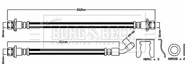 BBH8036 BORG & BECK fékcső