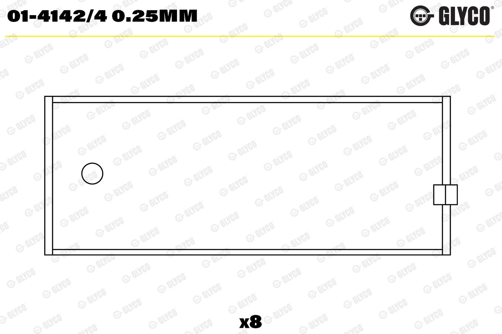 GLYCO 01-4142/4 0.25mm - Pleuellager